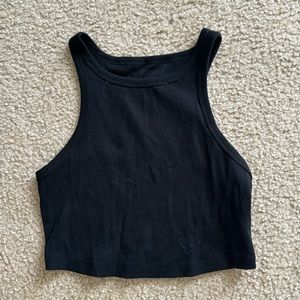 Black Cropped Tank Top